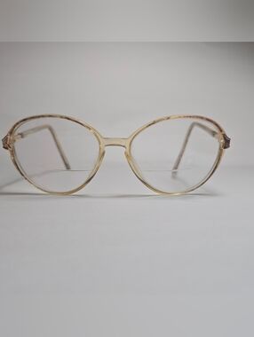 Vtg Gloria Vanderbilt 745 Zyloware 120 In Champagne Eyewear Frames Only EUC